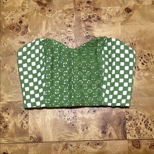 Tibi green cropped top